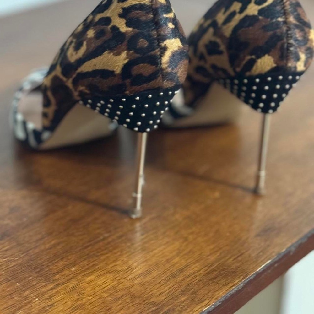 Kurt Geiger London Animal Mix D'Orsay Pumps Zebra Leopard Studded Stiletto 8